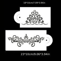 4pcs Cake Decorating Stencils & Templates - Easy Floral Design