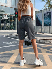 Casual Two piece Shorts Set Crop Tank Top & Elastic Shorts