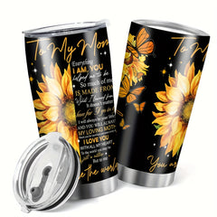 20oz Flower Pattern Insulated Water Bottle