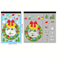 Christmas Decorations Snowman Elk Window Stickers Merry Christmas Window Clings