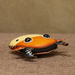 Retro Ox Head Purse with Wrist Strap Cartoon Wallet