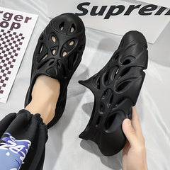 Men's Cut Out Clog Shoes Casual Outdoor Walking Shoes