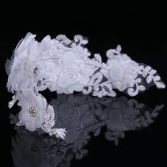 Lace Bride Hair Band Wedding Hair Accessories Yarn Flower Bride Headband