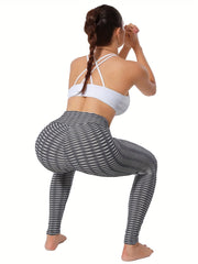 Striped Sport Yoga Leggings High Waist Fitness Tight Pants