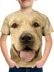 Boys 3D Print T-Shirt for Summer Outdoor Fun