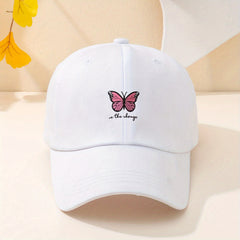 Butterfly Print Baseball Cap Casual Sports Hat Adjustable Sunscreen Dad Hats