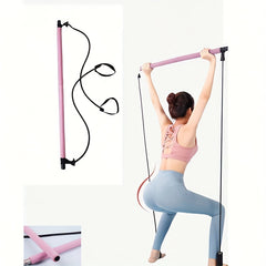 Pilates Stick for Body Stretching with Tension Rope