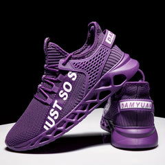 Purple Lace Up Blade Running Shoes Outdoor Sports Footwear