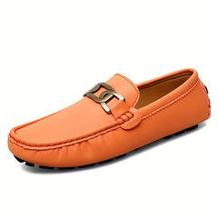 Men's Casual Slip On Loafers with Metal Decor