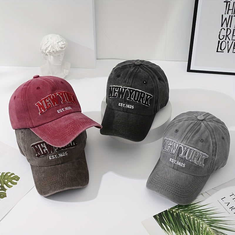 Vintage Embroidered Peaked Cap Unisex Baseball Cap