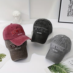 Vintage Embroidered Peaked Cap Unisex Baseball Cap