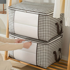 Large Capacity Zippered Clothes Storage Bag with Lids & Handles