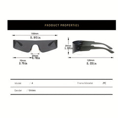 Rimless Sunglasses Cyberpunk Outdoor Glasses UV400