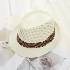 Kids Sun Protection Straw Hat for Outdoor Activities