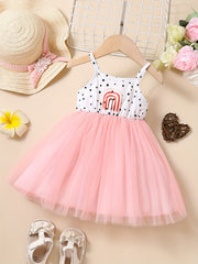 Mesh Princess Dress Baby Girls Birthday Party Dress Kids Clothes