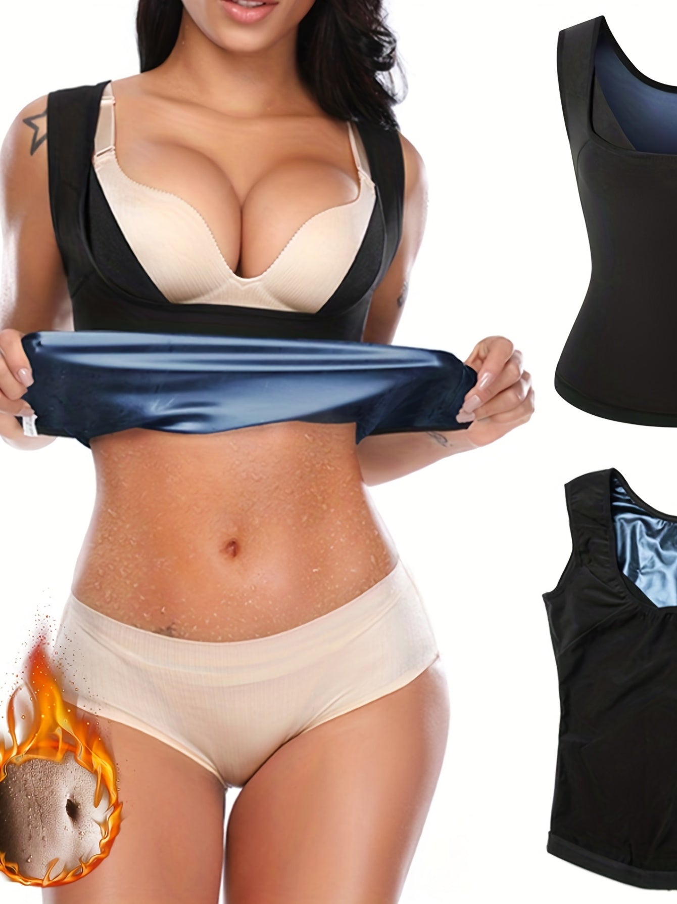 Women's Tummy Control Sweat Vest for Fitness