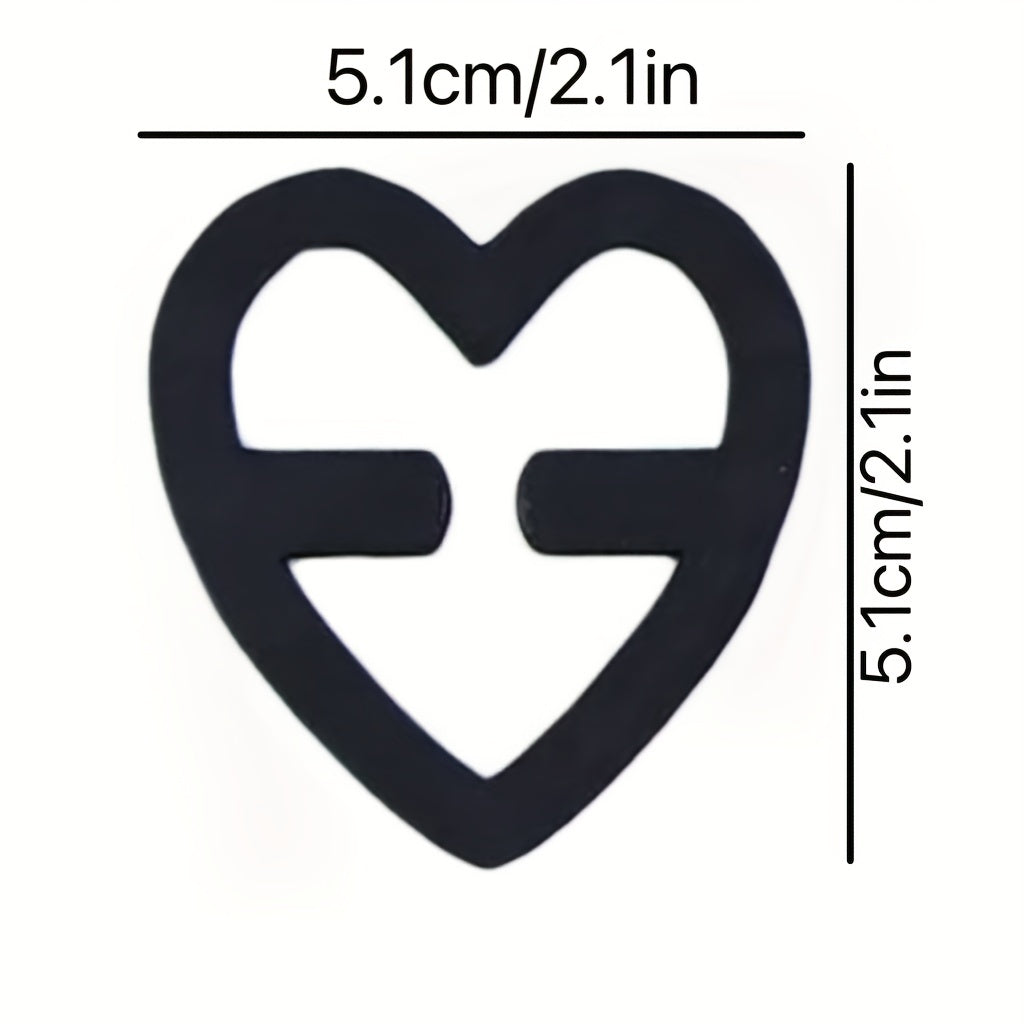 4pcs Heart Shaped Bra Strap Clips Non slip Buckles Conceal Bra Straps