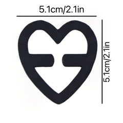 4pcs Heart Shaped Bra Strap Clips Non slip Buckles Conceal Bra Straps