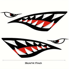 Reflective Shark Teeth Sticker Waterproof DIY Graphics Accessory