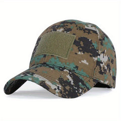 Outdoor Camo Baseball Cap with Hook and Loop Fastener