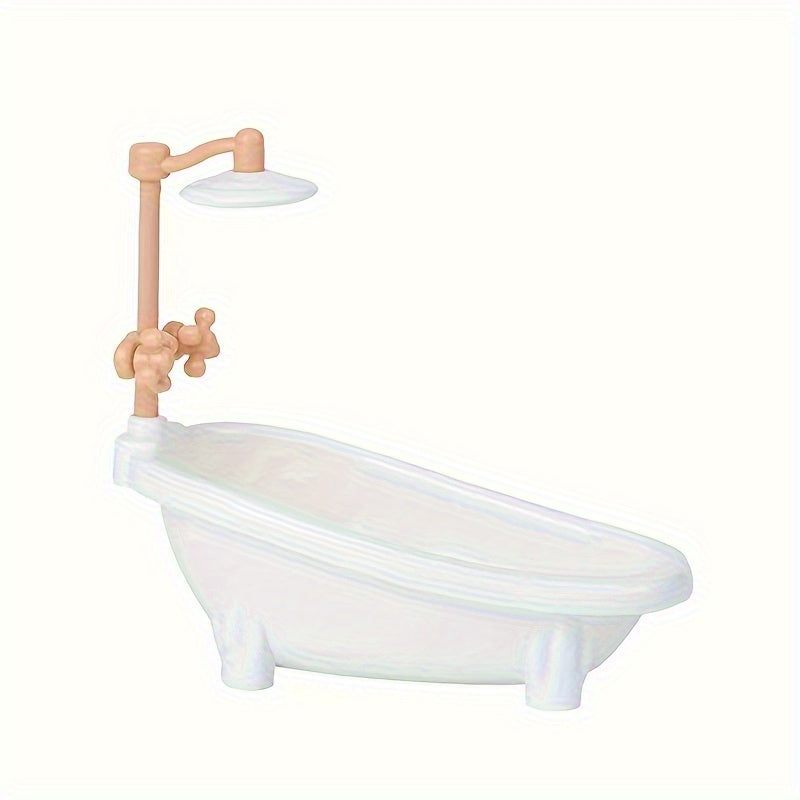 Mini Dollhouse Bathroom Furniture Set in Playful Pink