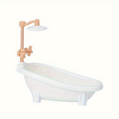 Mini Dollhouse Bathroom Furniture Set in Playful Pink