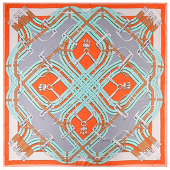Boho Silk Like Square Scarf Sunscreen Shawl for Women