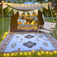 Retro Ethnic Style Picnic Mat for Outdoor Camping