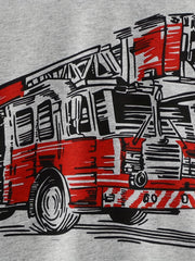 Boys Fire Truck Graphic Cotton Pajamas Set