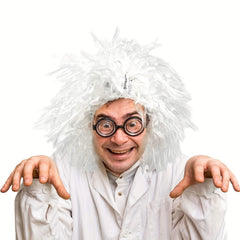 Mad Scientist Costume Wig Grey Long Wizard Wig And Beard
