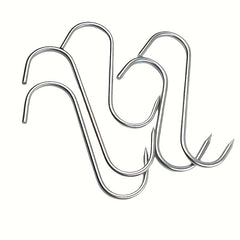 4pcs Stainless Steel S Hooks Hanging Meat Salami Ham Duck Hooks
