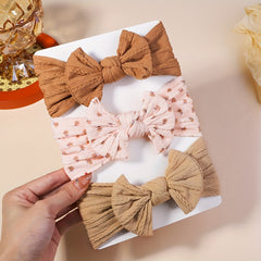 3pcs Baby Girls Bowknot Floral Headband Hair Band Hair Accessories