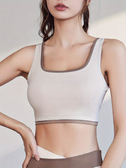 Stretchy U Neck Sleeveless Yoga Tank Top