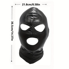 Faux Leather Halloween Mask Breathable Stretchy Accessory Cosplay Stage Parties
