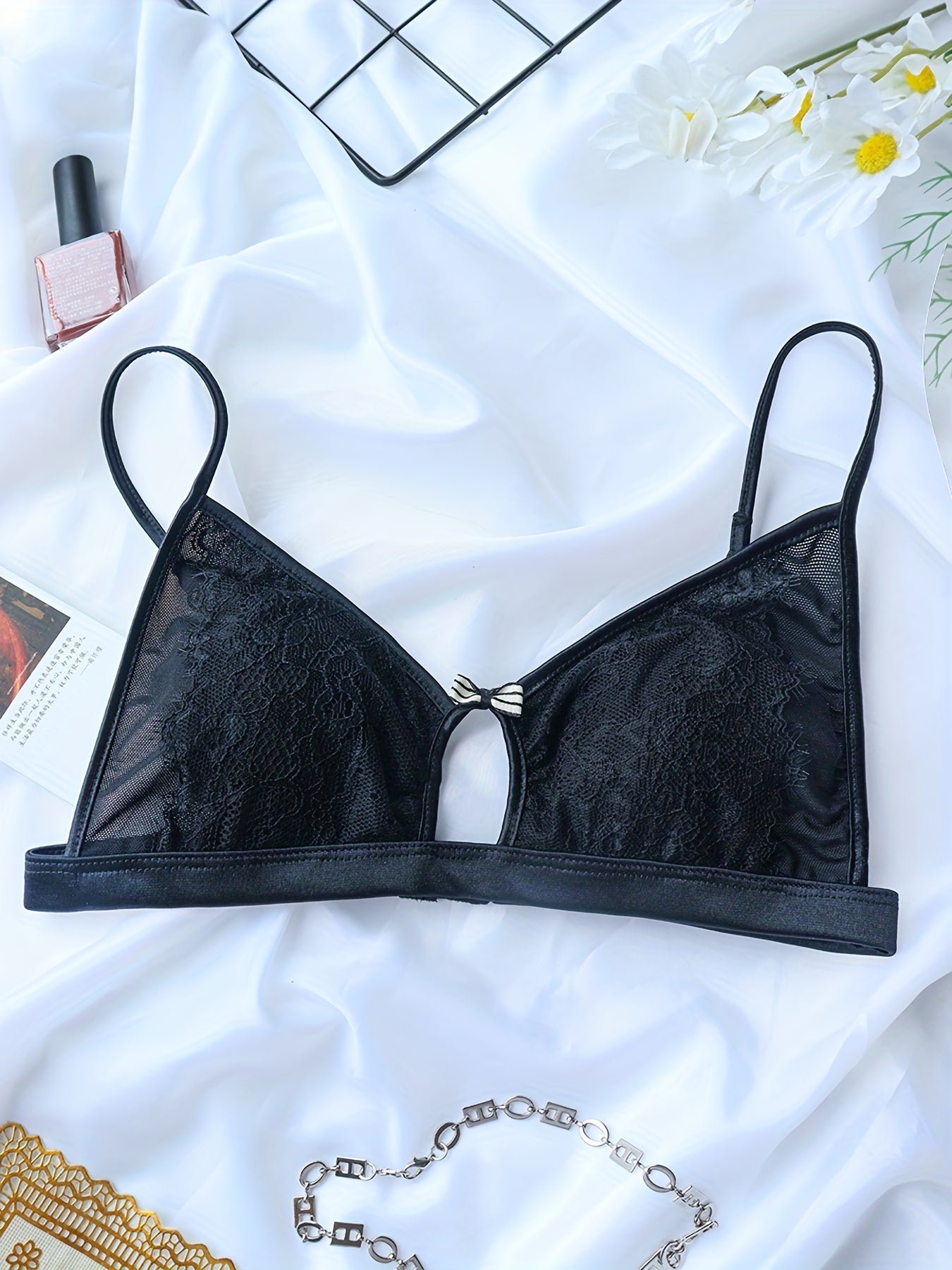 Lace Wireless Bra Cut Out Lingerie
