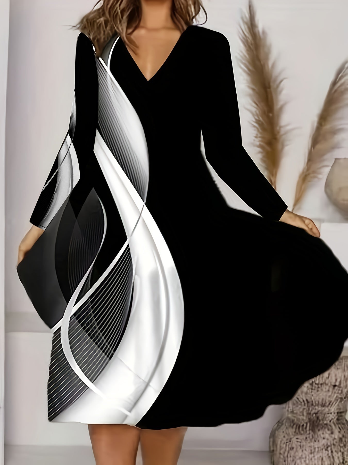 Ombre Stripe Print Maxi Dress
