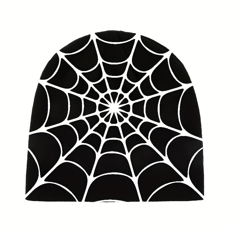 Y2K Gothic Spider Jacquard Beanie Unisex Knitted Hat Lightweight Hip Hop Beanie