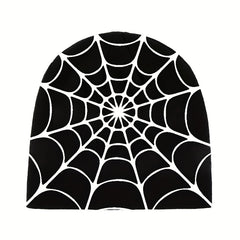 Y2K Gothic Spider Jacquard Beanie Unisex Knitted Hat Lightweight Hip Hop Beanie