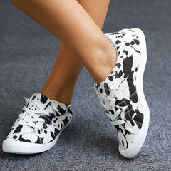 Panda Pattern Flat Shoes Womens Casual Lightweight Soft Walking Shoes