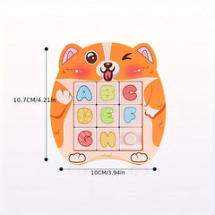Kids Magnetic Sliding Puzzle Educational Game with Cartoon Animals