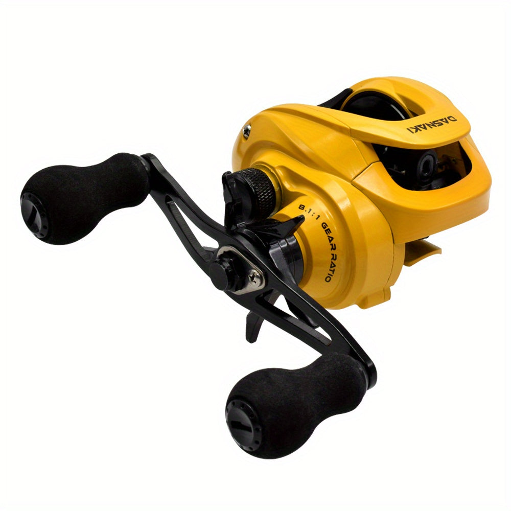 DASNAKI Baitcasting Fishing Reel 18+1 BB Magnetic Brake System 8.1:1 Gear Ratio