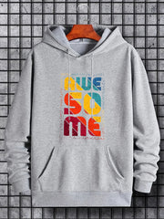 Men's Graphic Pullover Hoodie with Kangaroo Pocket