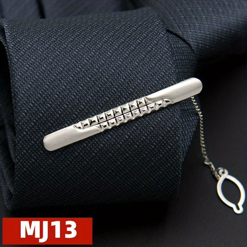 Men's Tie Clip Silvery Business Collar Clip