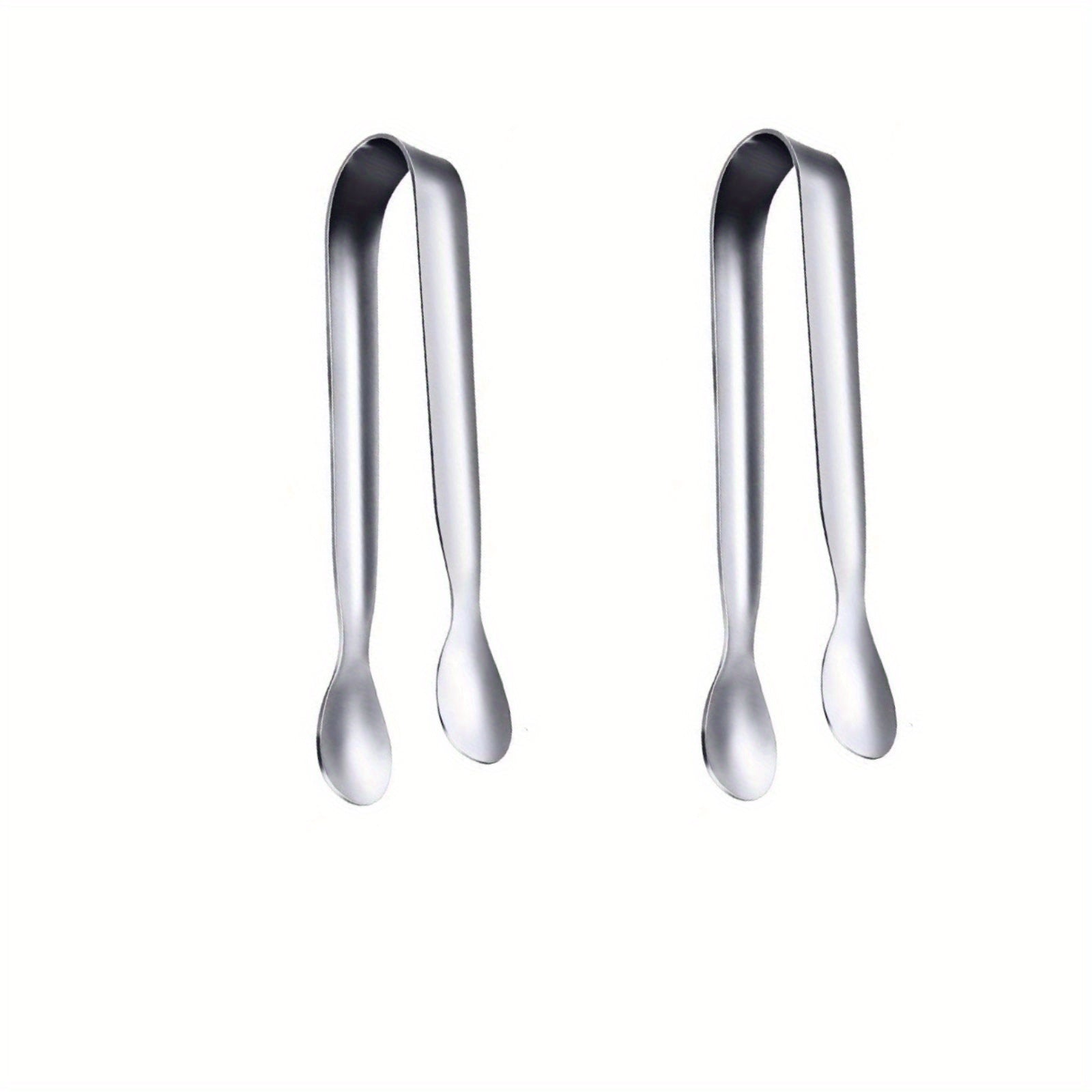 6/12pcs Stainless Steel Ice Cube Tongs Bread Baking Clips