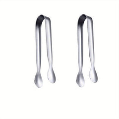 6/12pcs Stainless Steel Ice Cube Tongs Bread Baking Clips