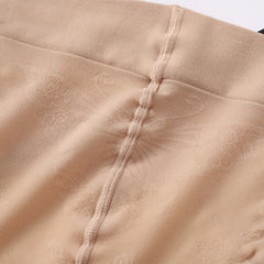 Butterfly Jacquard Pantyhose High Waist Slim Footed Stockings
