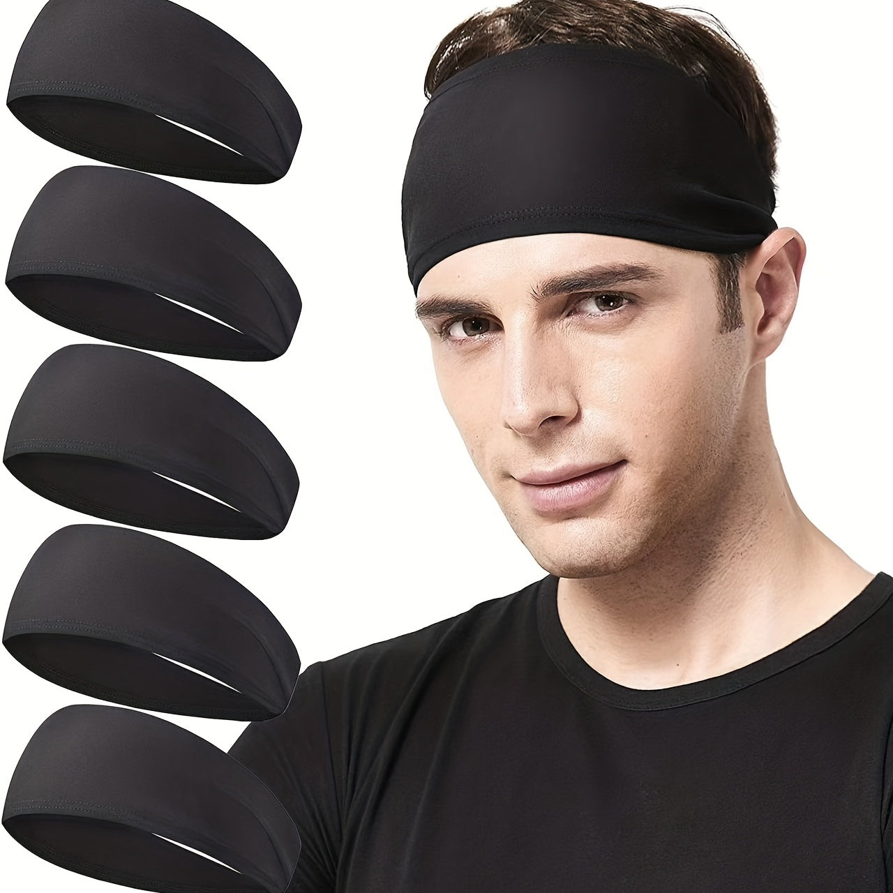 30pcs Sweat Wicking Headband Non Slip Headbands for Running Fitness Hairband