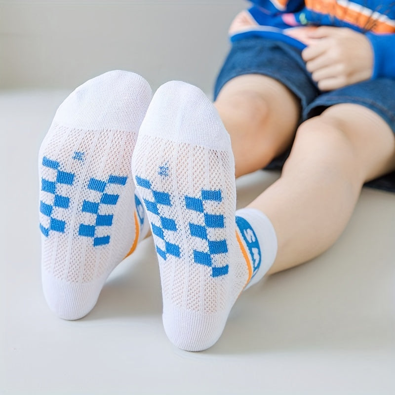 Kids Summer Breathable Cartoon Bear Socks (5 Pairs)