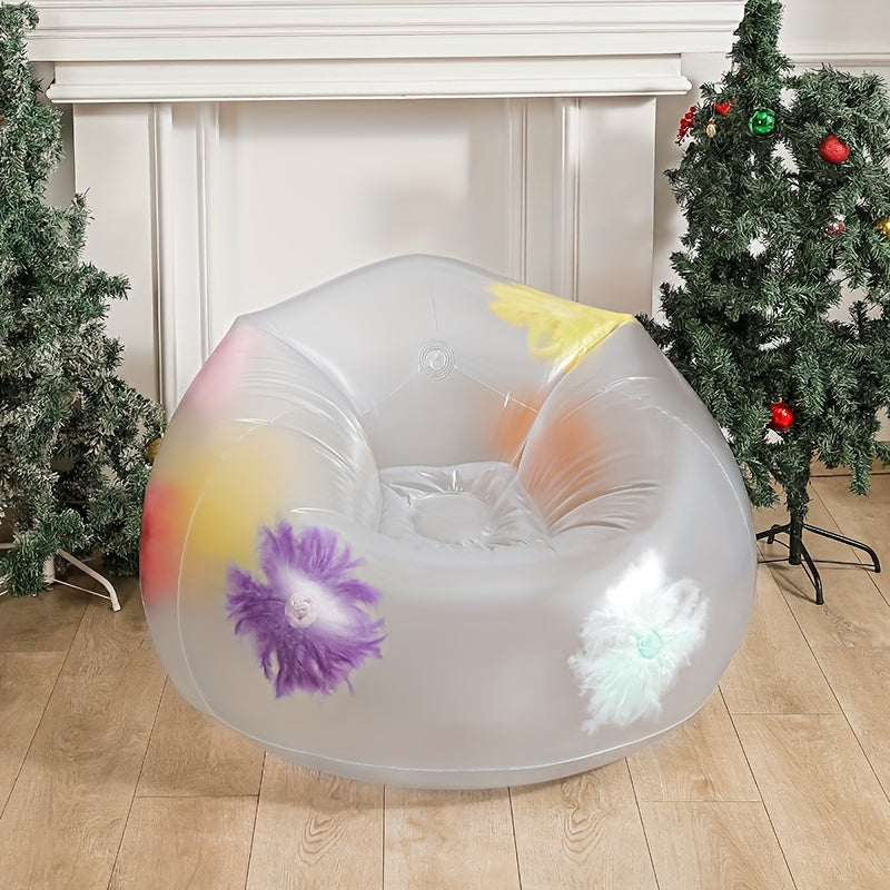 Multicolor Inflatable Scrub Lounge Chair Waterproof PVC Beanbag