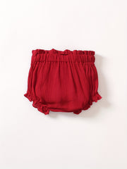 Toddler Baby Girl Boy Bloomer Shorts Ruffle Waist Loose Pants